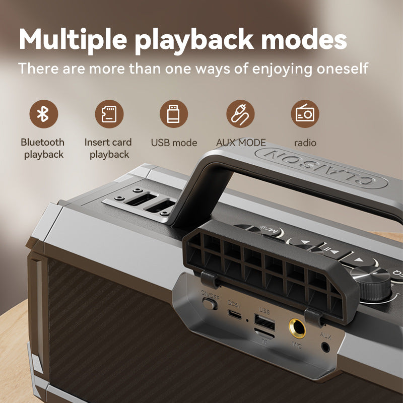 CLAISON Bluetooth Speaker High-end High-power 300w Outdoor Live Broadcast All-in-one Machine with Microphone Speaker
