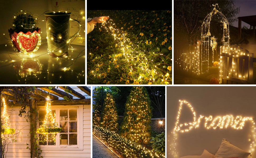 Extra-Long Solar String Lights Outdoor, 2-Pack Each 72FT 200 LED Solar Lights Outdoor, Waterproof 8 Modes Solar Fairy Lights for Eid Mubarak Ramadan Decoration Party Garden(Warm White)