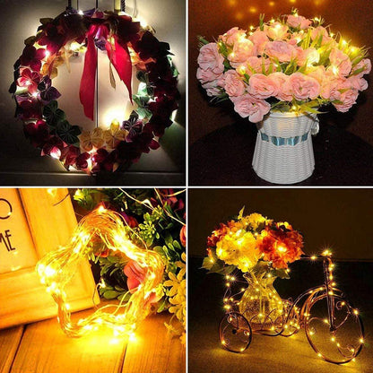 2 Pack 20M 200 LED Fairy Lights Battery Operated Ramadan Decoration Lights with Remote Waterproof 8 Modes Firefly Twinkle String Lights for Diwali Christmas Valentine's Day Gift Decoration Warm White